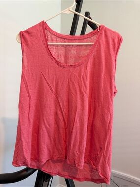 GAP Sleeveless Scoop Neck Tank Top - Coral Pink